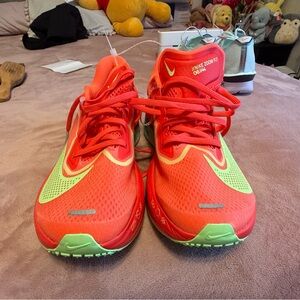 Nike Kids Zoom Fly Sneakers - Bright Red and Lime